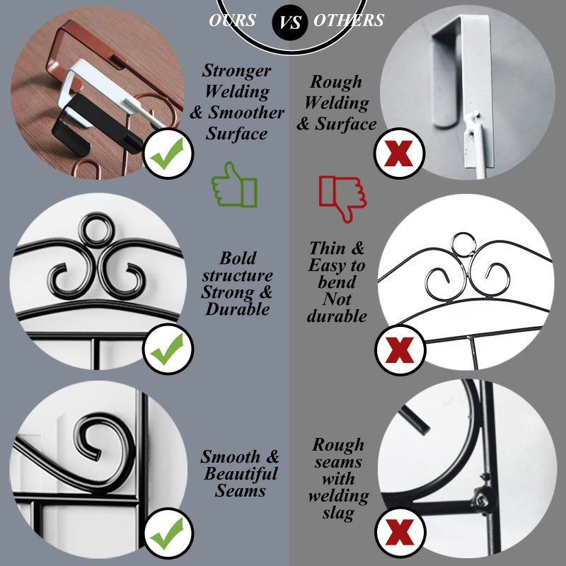 Youdepot Over The Door Hook - 7 Hooks for Bathroom, Clothes, Belts, Hats, Towels - Black Coat & Towel Rack with Door Hanger. - Image 5